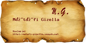 Mátéfi Gizella névjegykártya