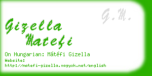 gizella matefi business card